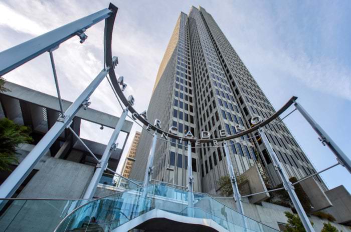 Exterior of the stunning Embarcadero Center in San Francisco