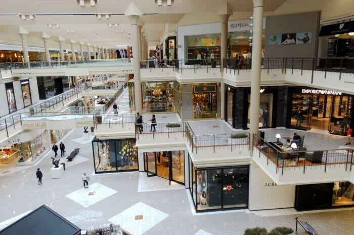 Aerial look inside of Tysons Corner Center mall