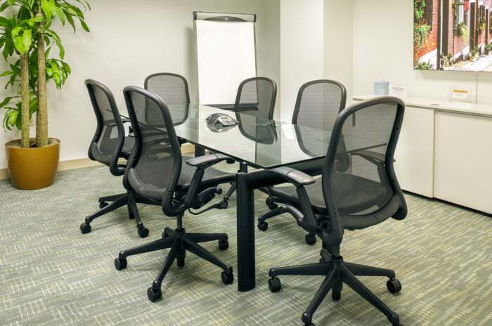 Small meeting room at Carr Workplaces Boston location