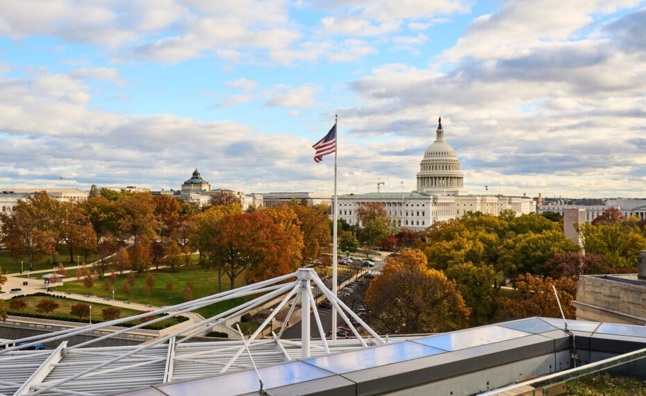 View of the United States Capitol dome from Carr Workplaces Capitol Hill