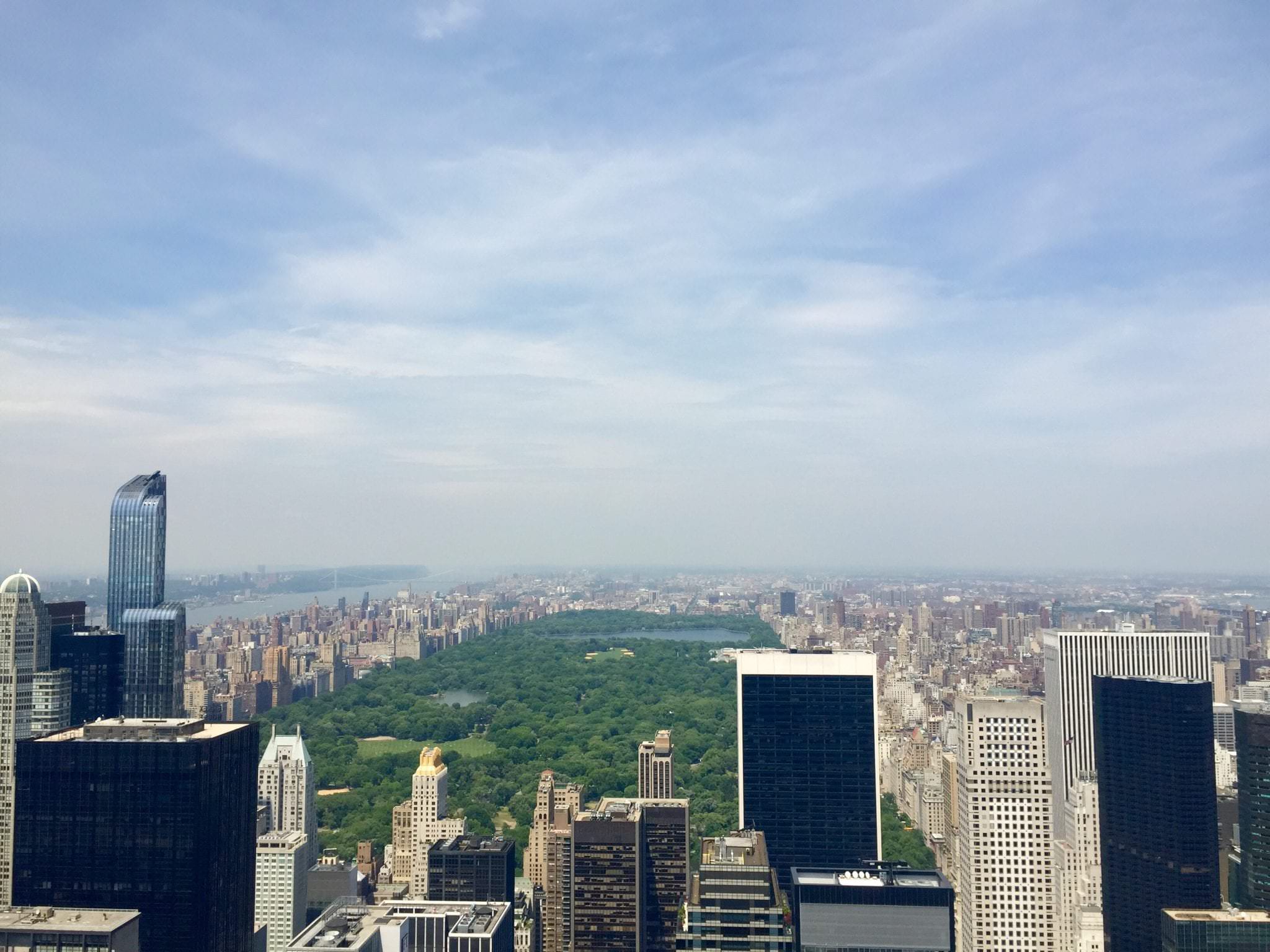 Stunning view of Central Park from Carr Workplaces NYC