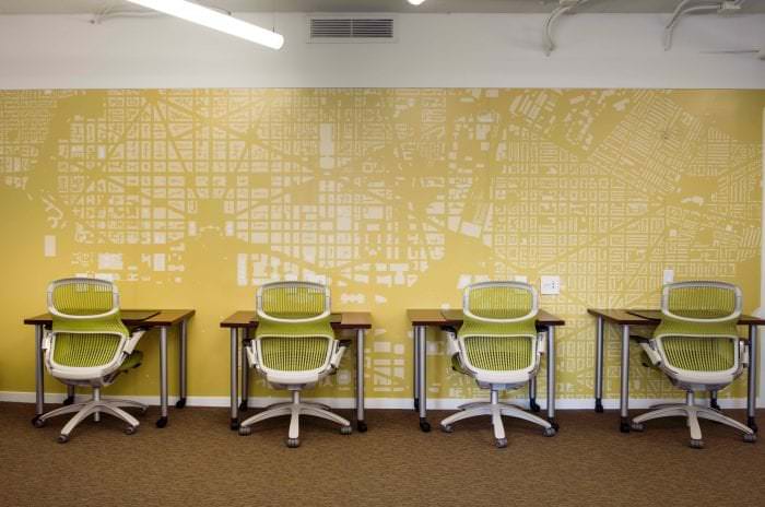Dupont coworking wall, Washington DC - Carr Workplaces